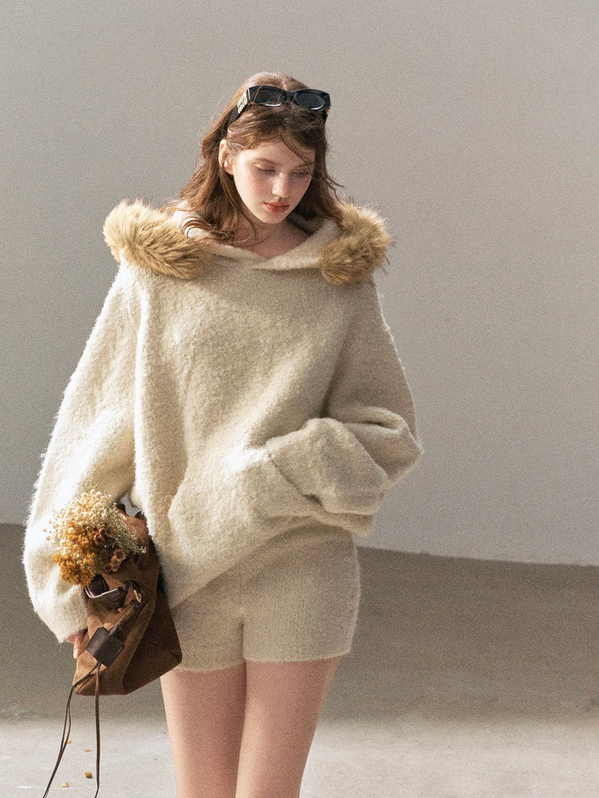 Loop Knit Hooded Set