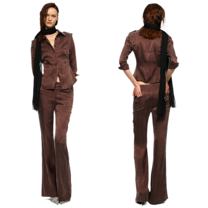 Tencel Shirt Pants Set