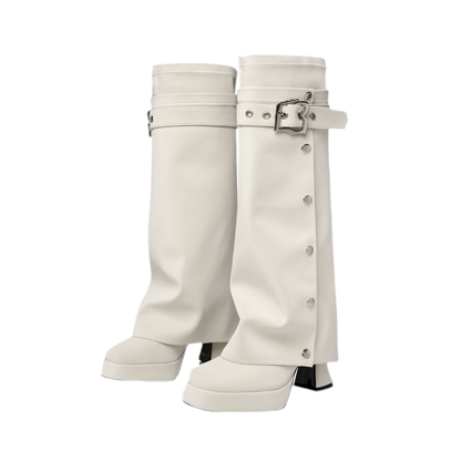 Lychee Textured Chunky Boots