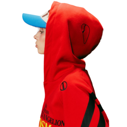 Screen-Printed Loose Hooded Sweatshirt