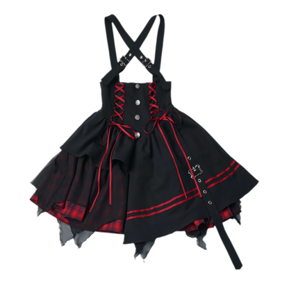 Gothic Puff-Sleeve Blouse Dress