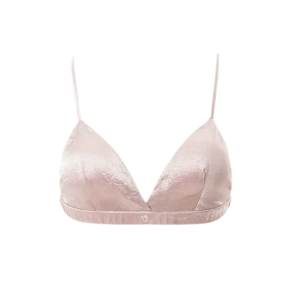 Crinkled Acetate Triangle Bra