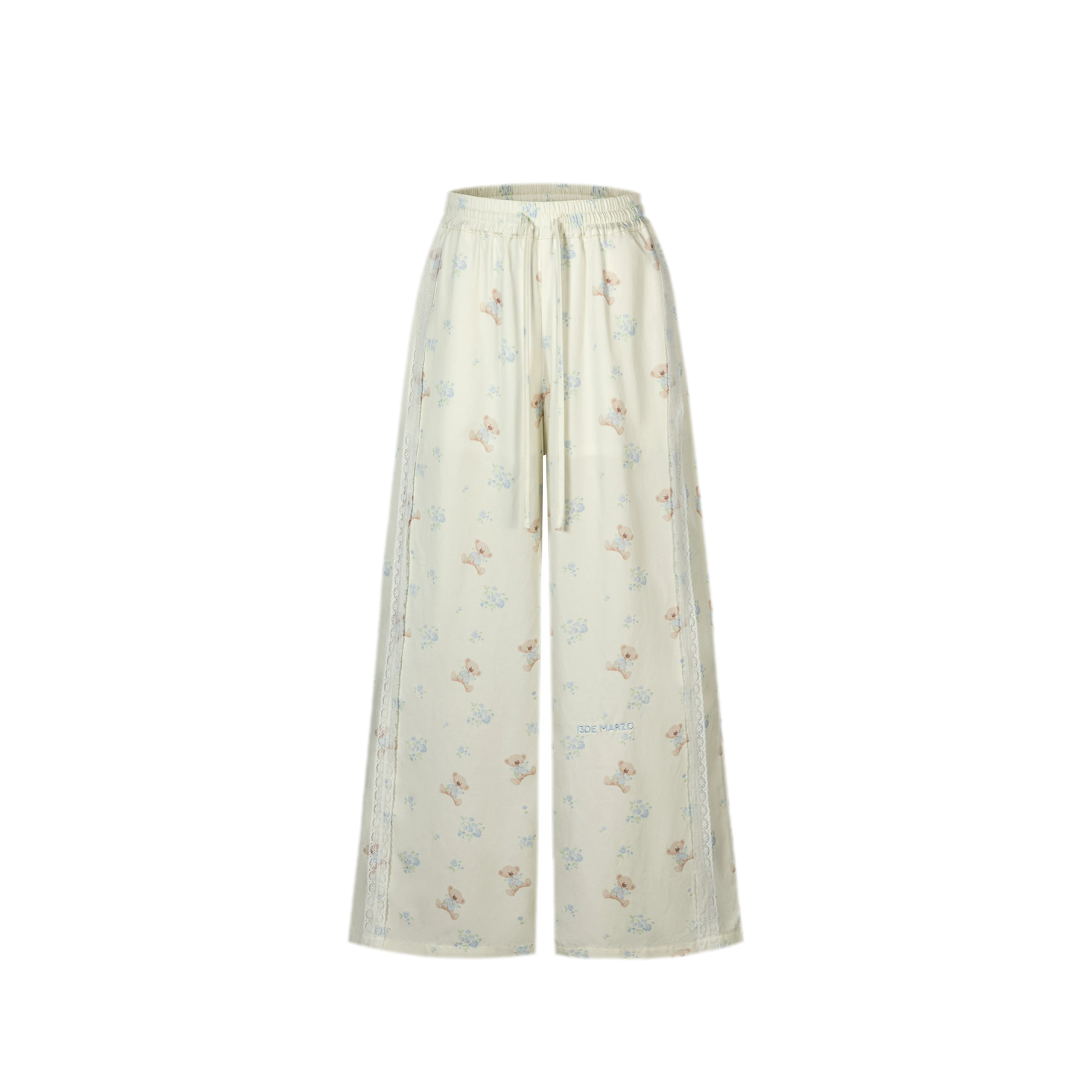 Floral Print Wide-Leg Trousers