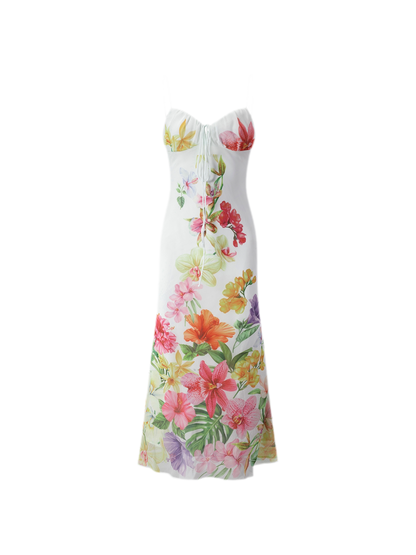 Hand-Painted Floral Camisole Dress
