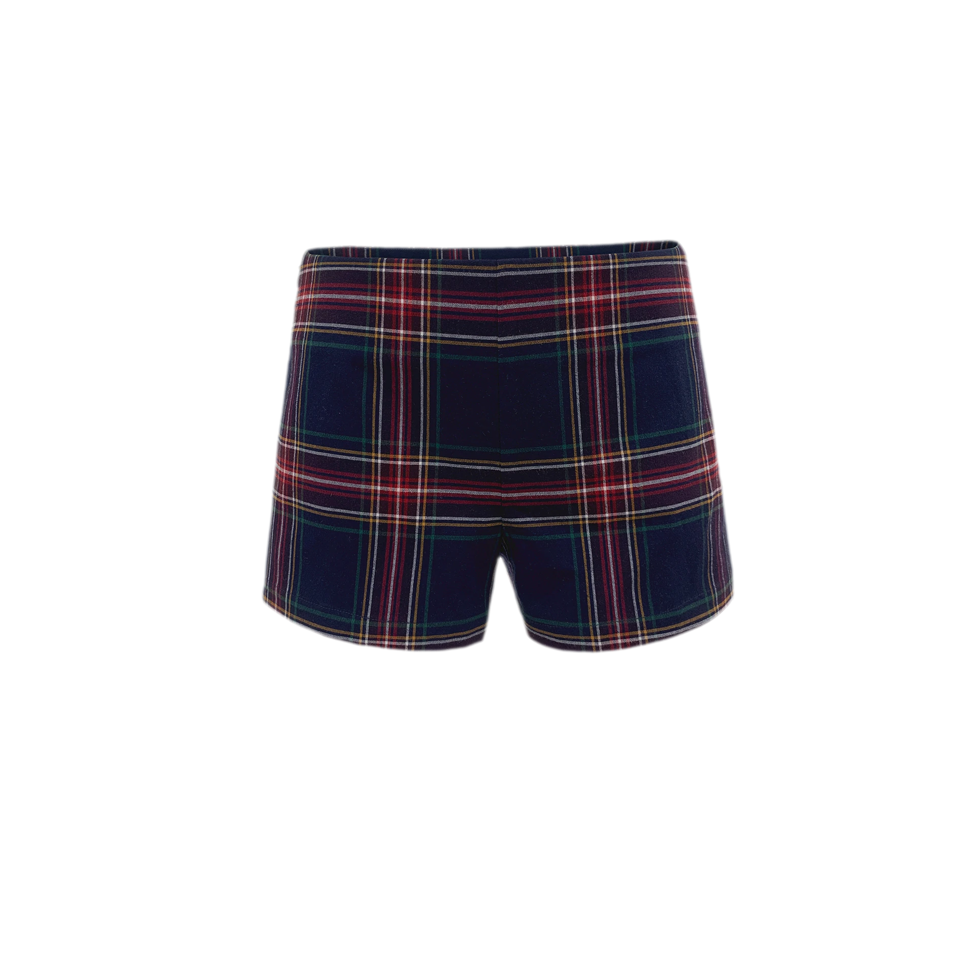Vintage Plaid Low-Rise Bottoms
