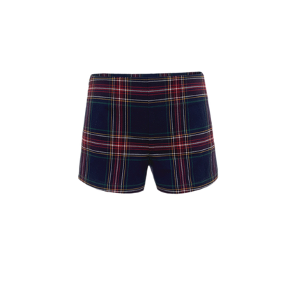 Vintage Plaid Low-Rise Bottoms