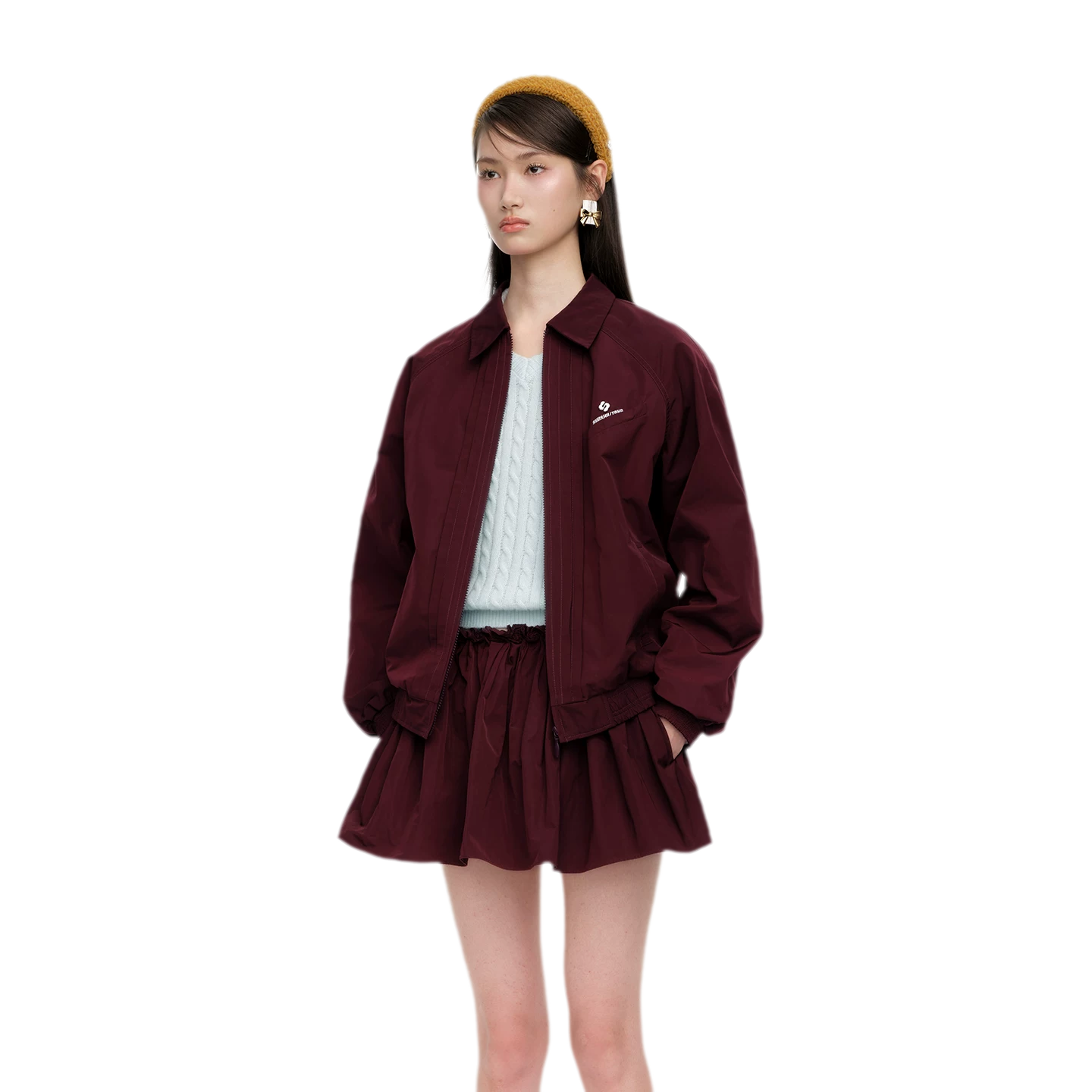 Pointed Collar Track Jacket
