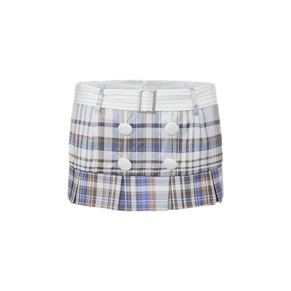 Plaid Bustier Skirt Set