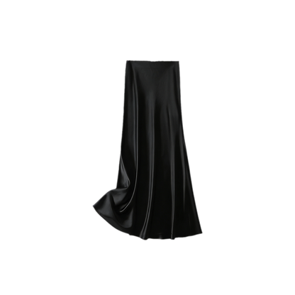 Satin Fishtail Midi Skirt