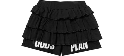 Skort a strati con applicazioni metallizzate