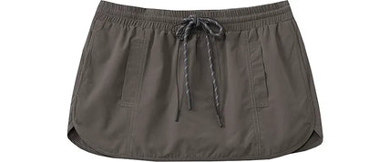 Nylon A-Line Mini Skirt