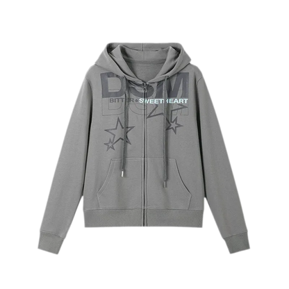 Loopback Fitted Zip-Up Hoodie
