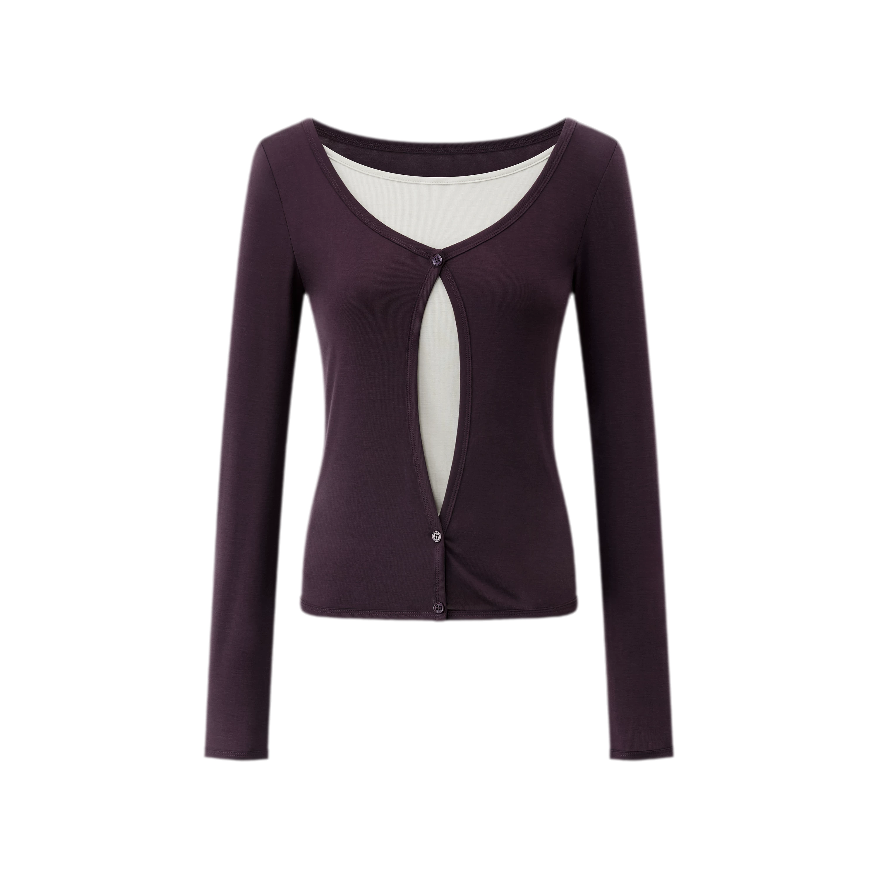 Lyocell Faux Two-Piece Top