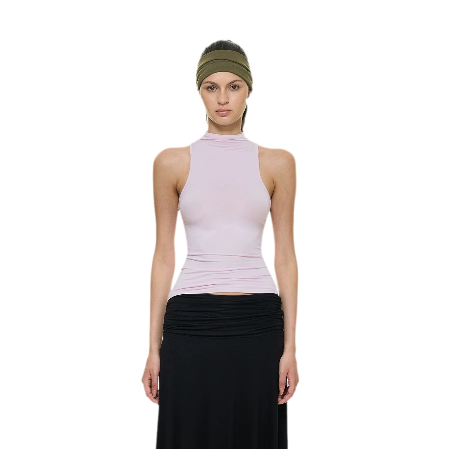 Knitted Semi-High Neck Vest