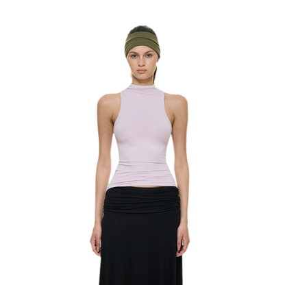 Knitted Semi-High Neck Vest