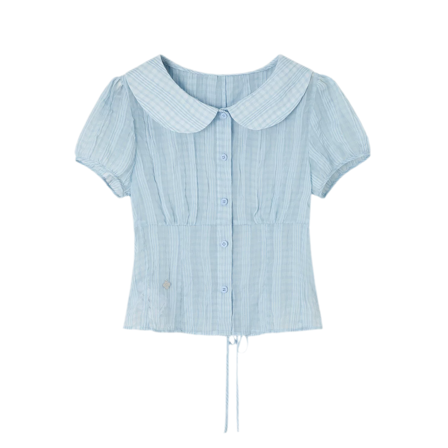 Lace Trim Puff Shirt