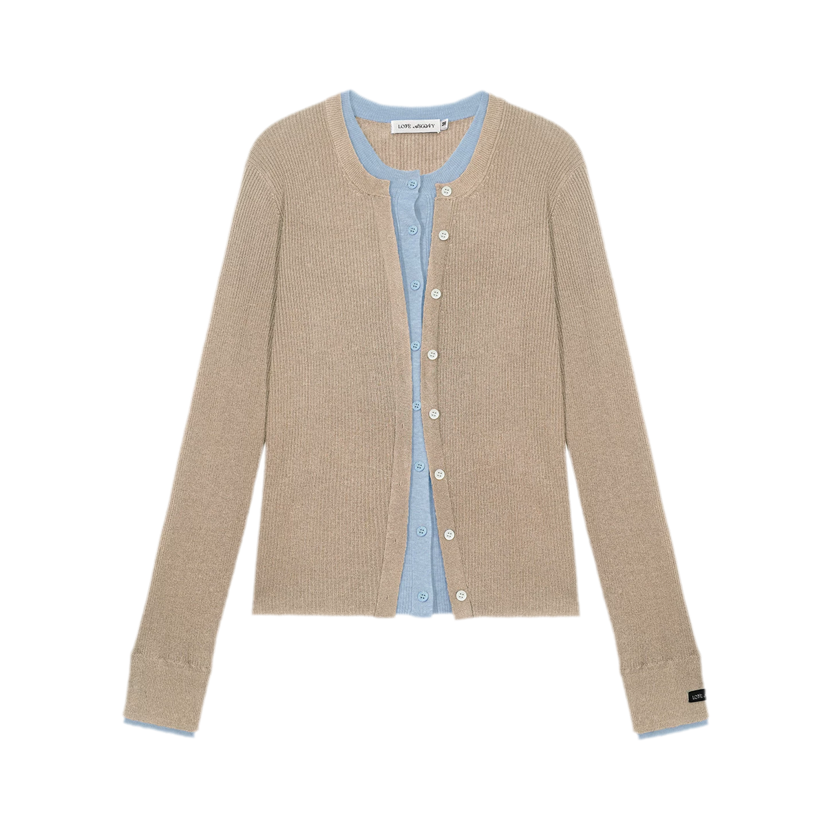 Fine Knit Contrast Cardigan