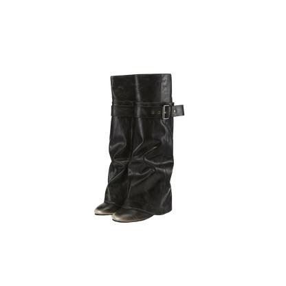 Low Heel 4cm Pants Tube Boots