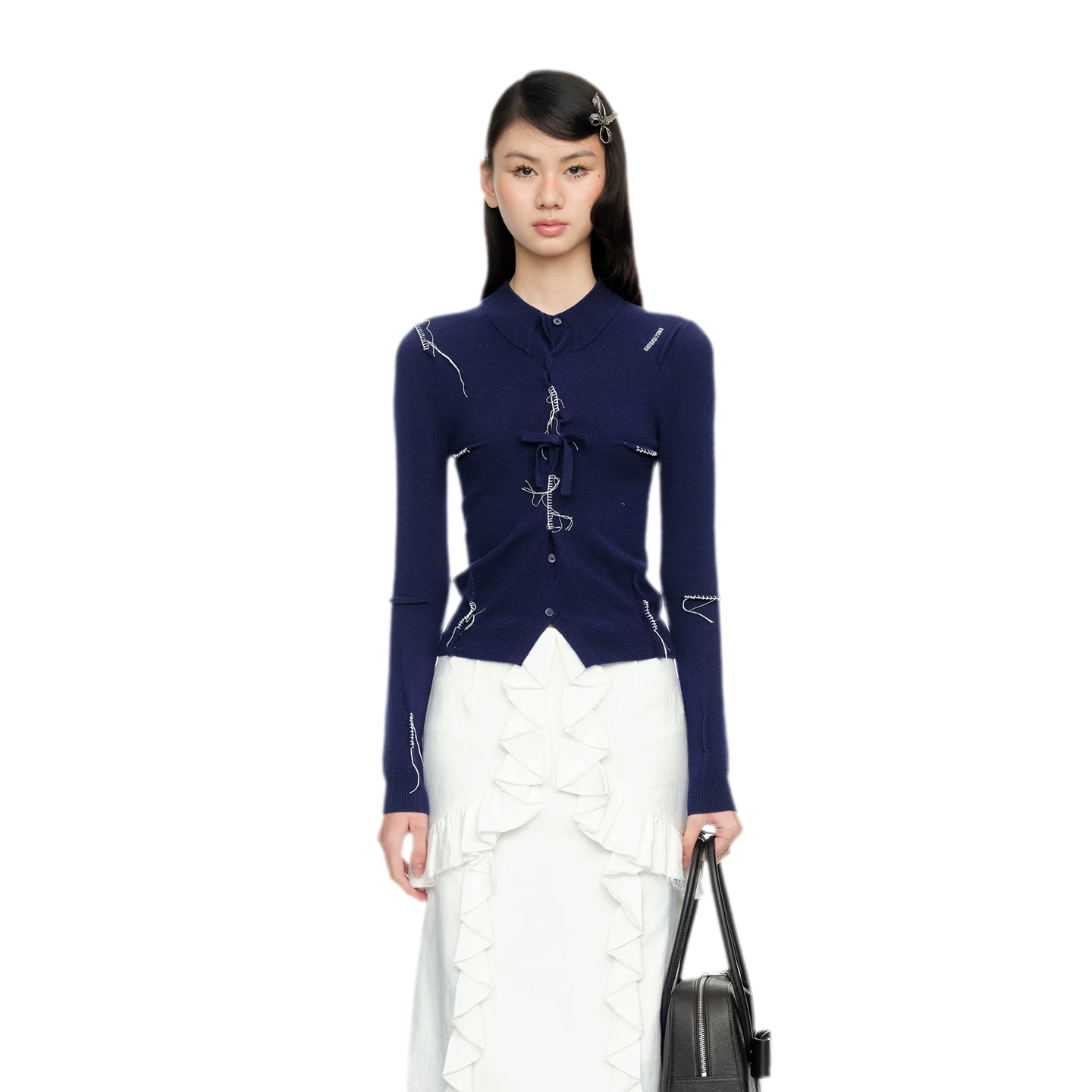 Elegant Knit Top with Pleat Details