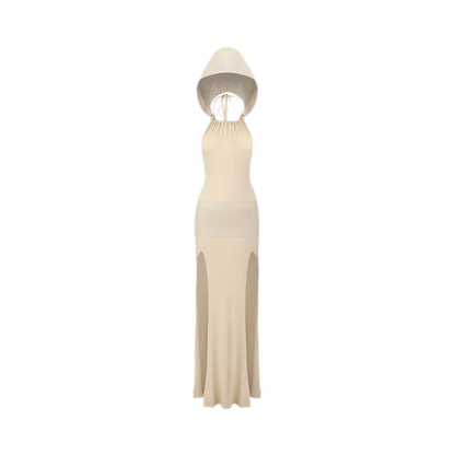 Detachable Hood Cutout Dress