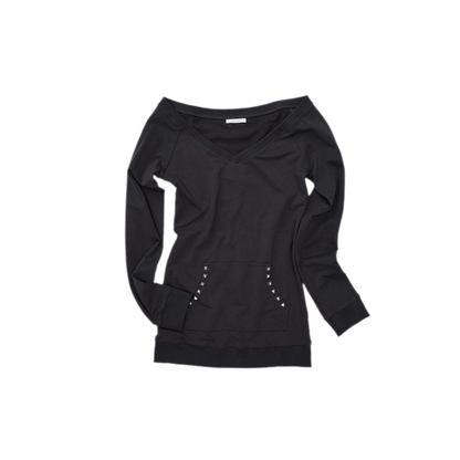Studded Fitted Sweatshirt Dress