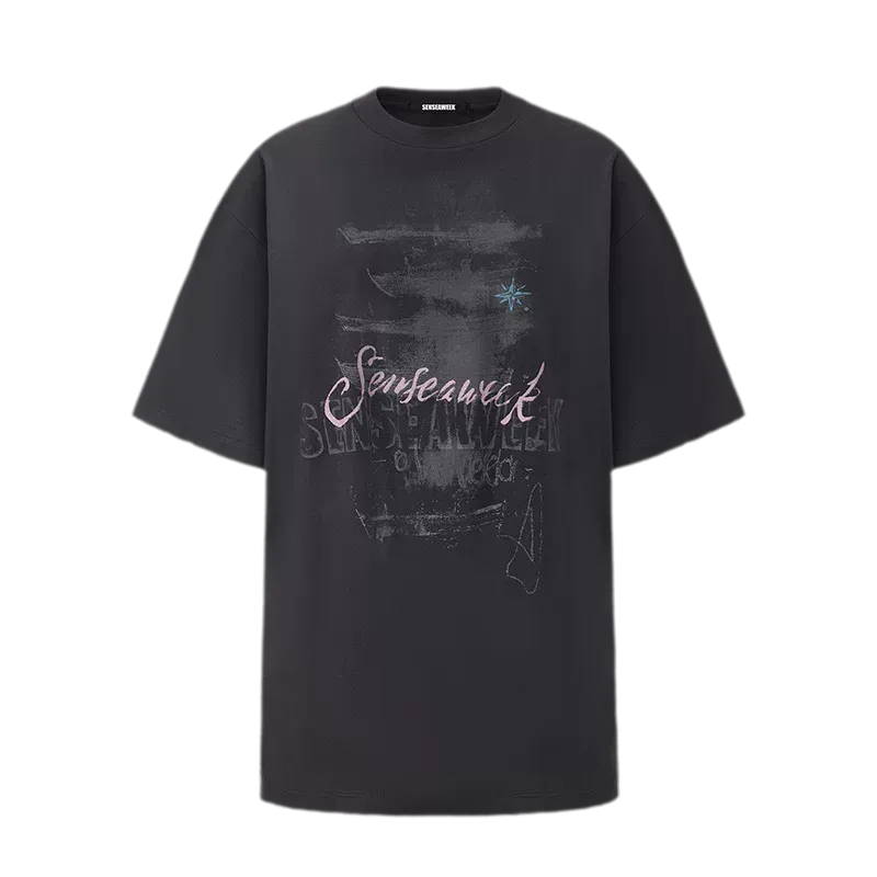 Cotton Rhinestone Graphic T-Shirt