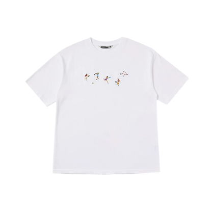 Hand Drawn Tennis Embroidery Tee