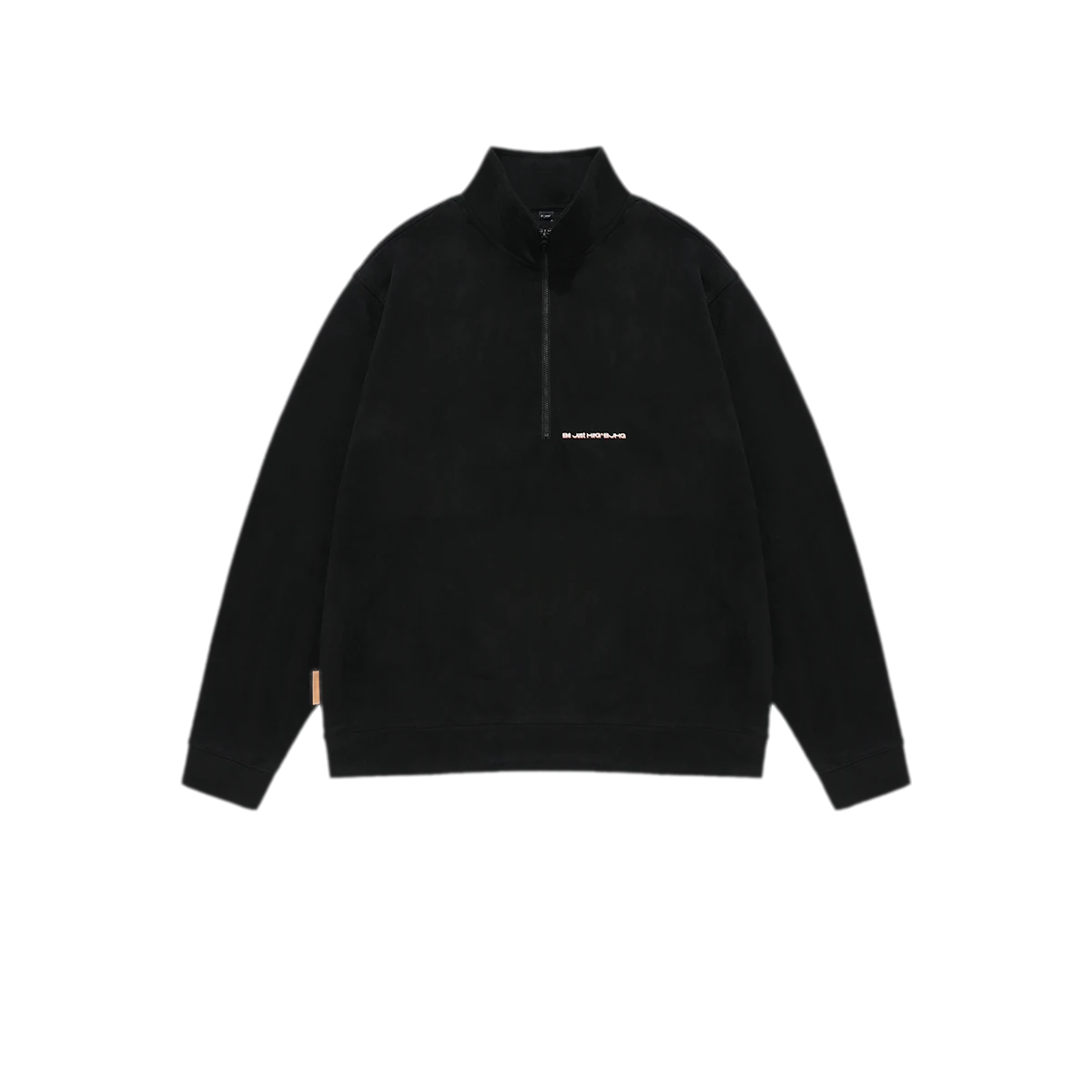 Faux Suede Oversize Polo Sweatshirt