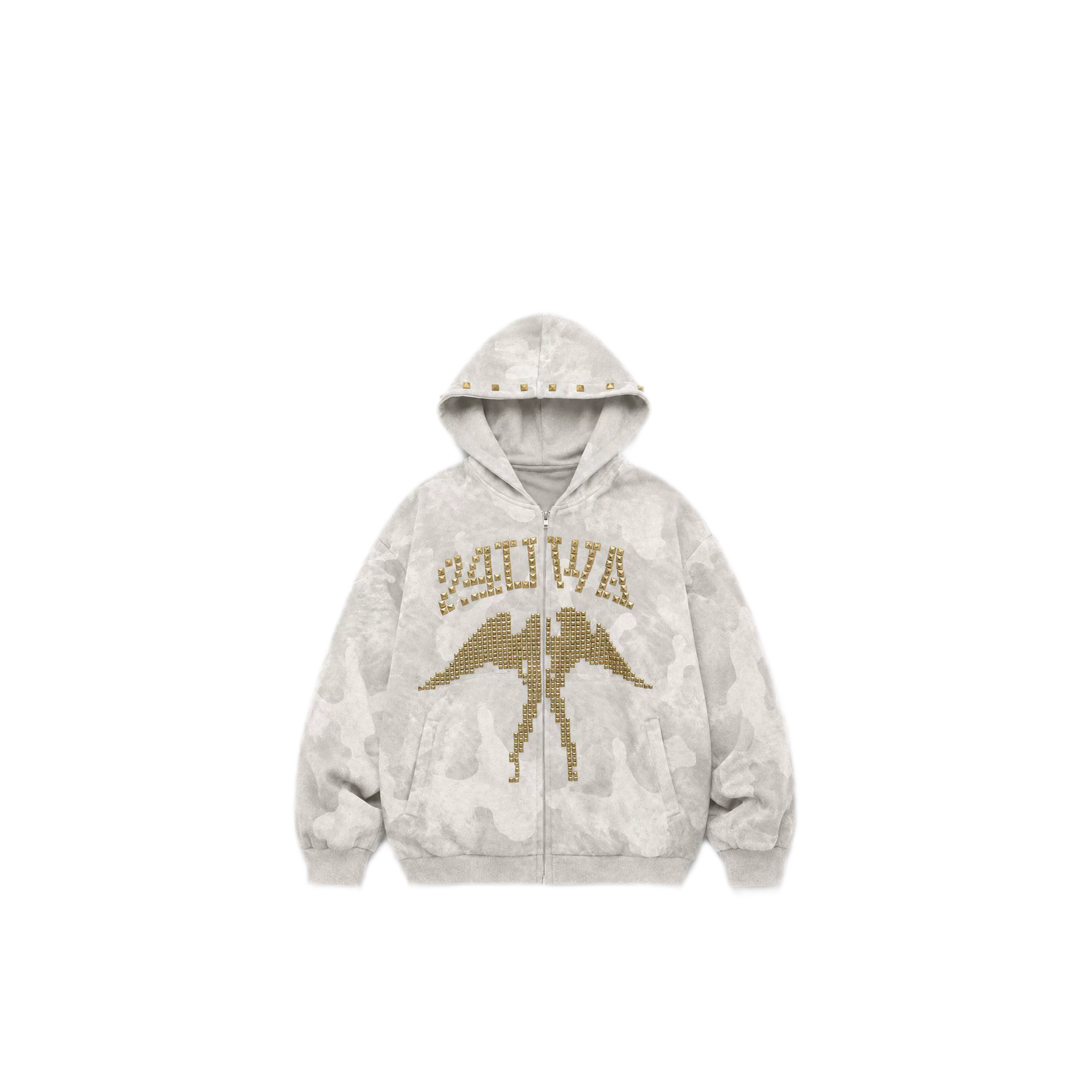Camouflage Rhinestone Hoodie Sweatpants Set