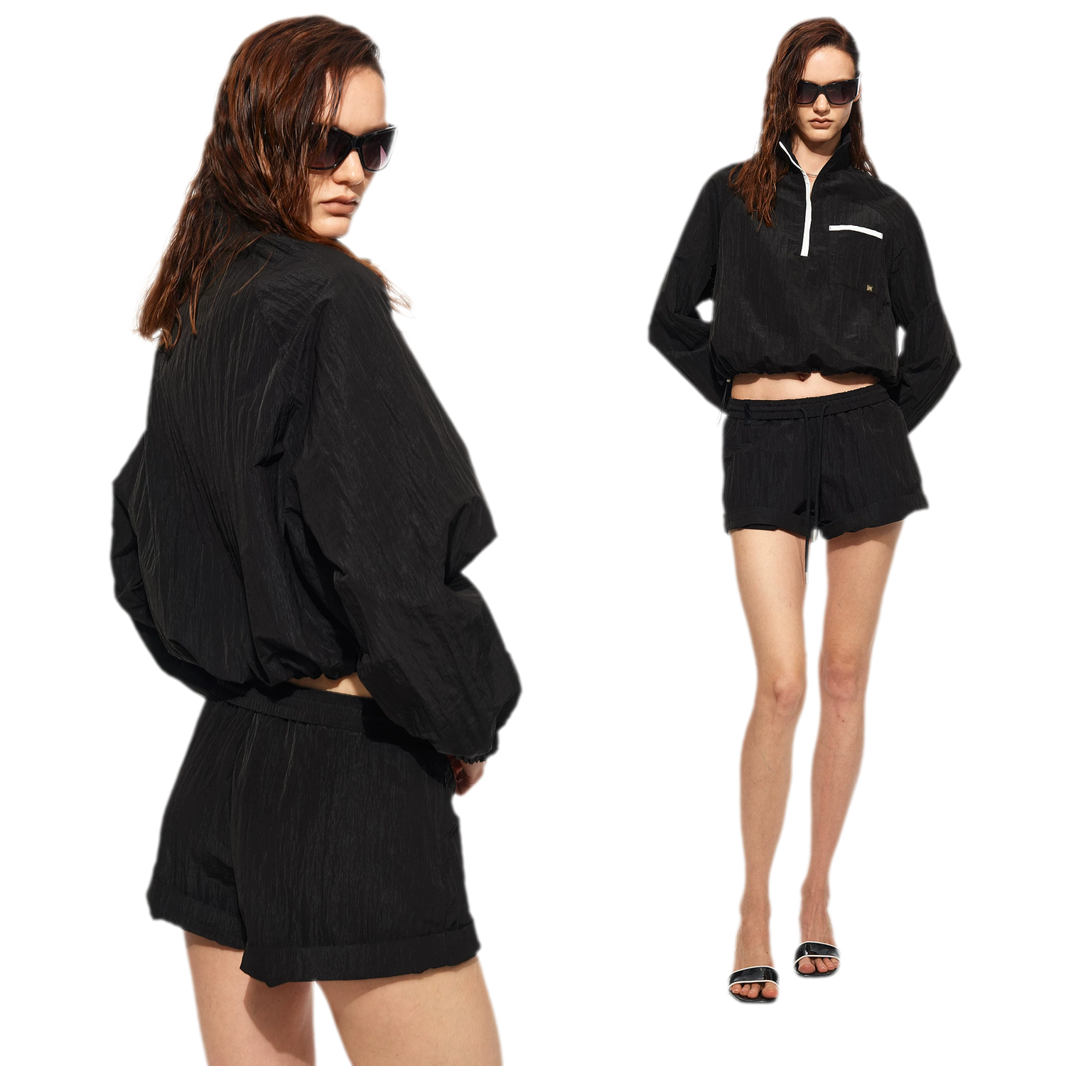 Sun-Protective Raglan Shorts Set