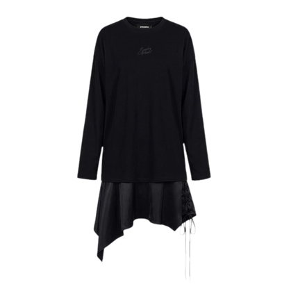Acetate Layered Hem Dress