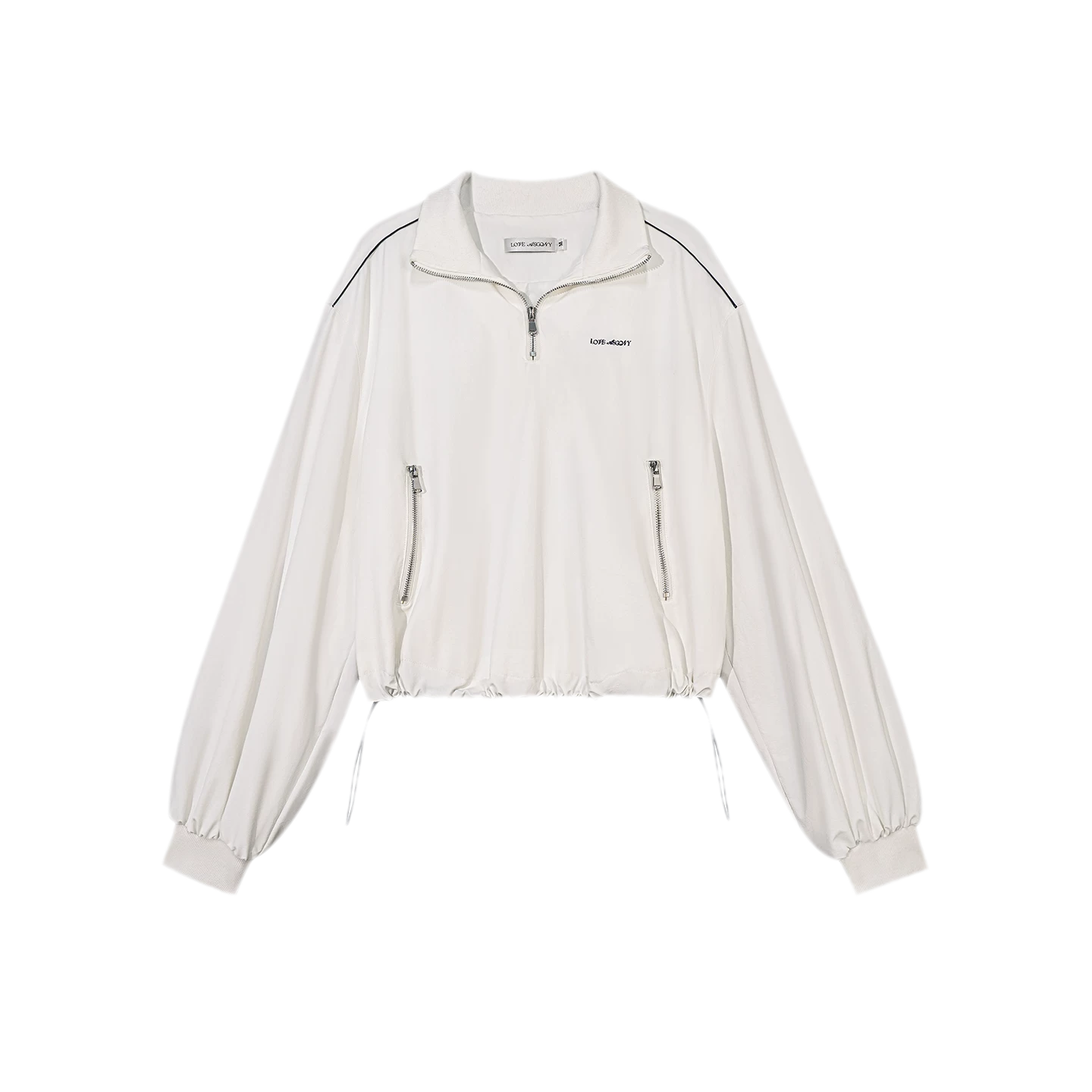 Half-Zip Drawstring Jacket