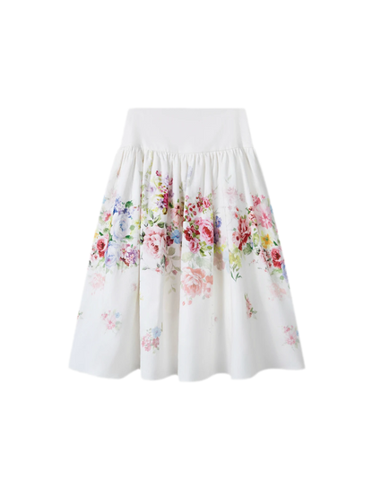 Floral Print Sweater Skirt Set