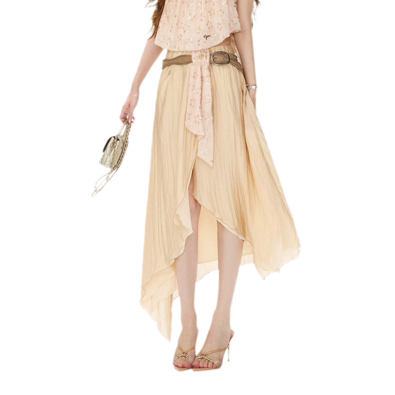 CYNR Beaded Halter Pleated Set – view 19