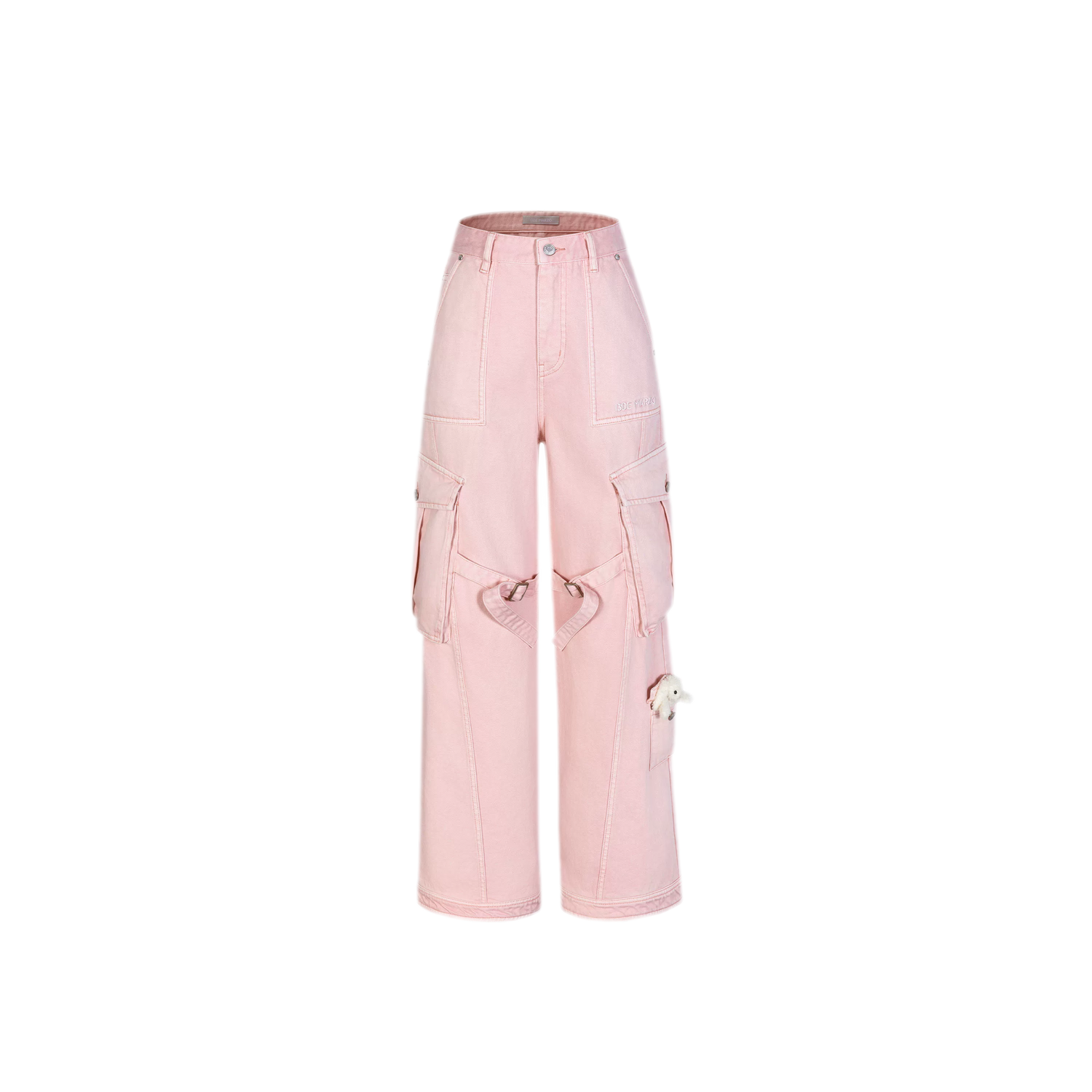 Cotton Cargo Straight Pants