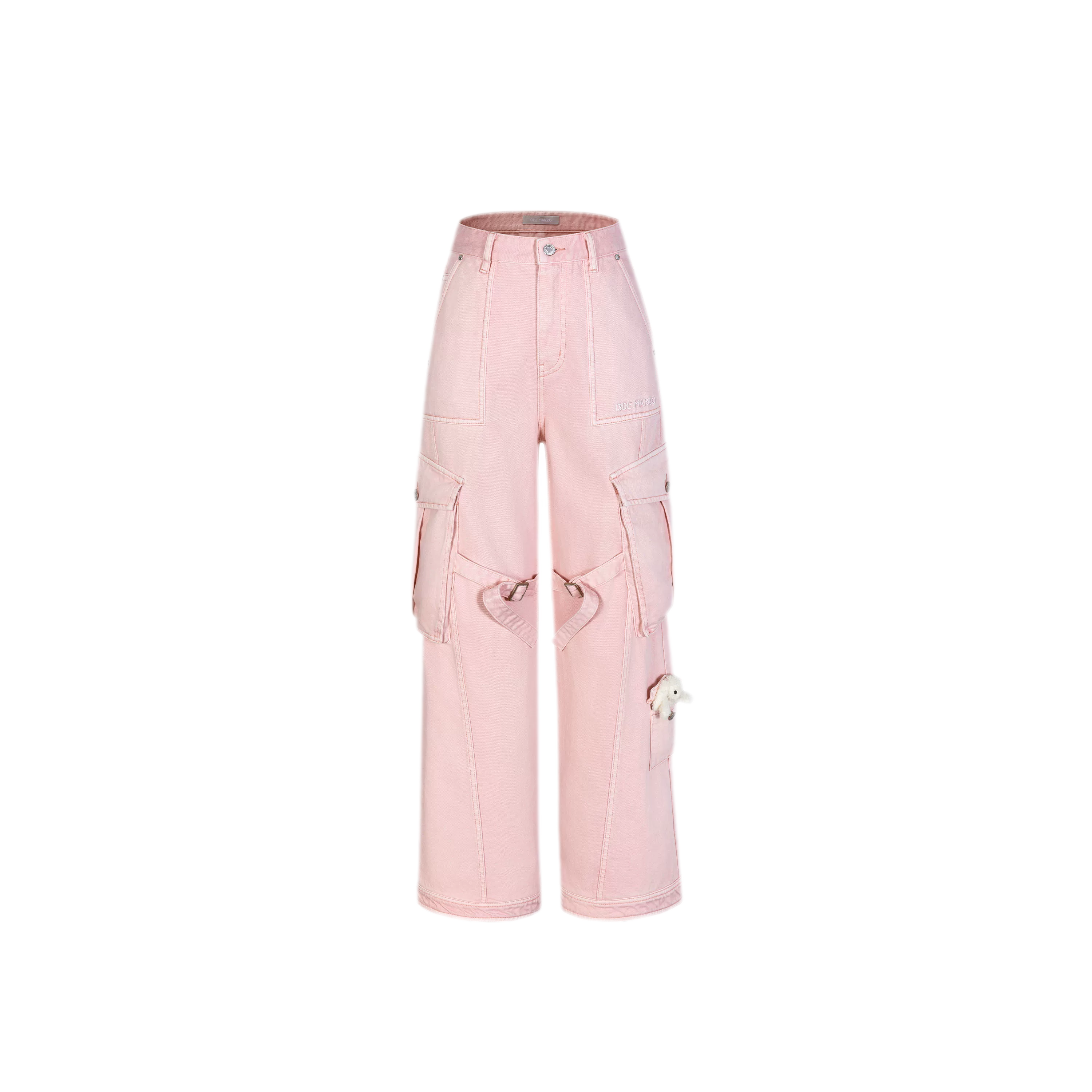 Cotton Cargo Straight Pants