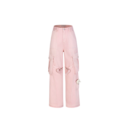 Cotton Cargo Straight Pants