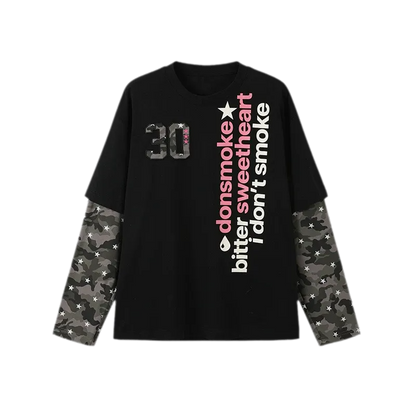 Sorona Oversized Contrast-Sleeve T-Shirt