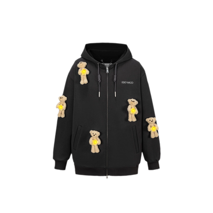 Bear Star Embroidered Hoodie