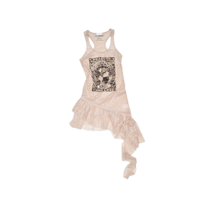 Lace Ruffle Tank Dress