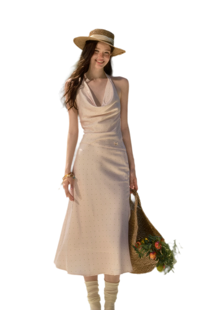 Satin Polka Dot Dress