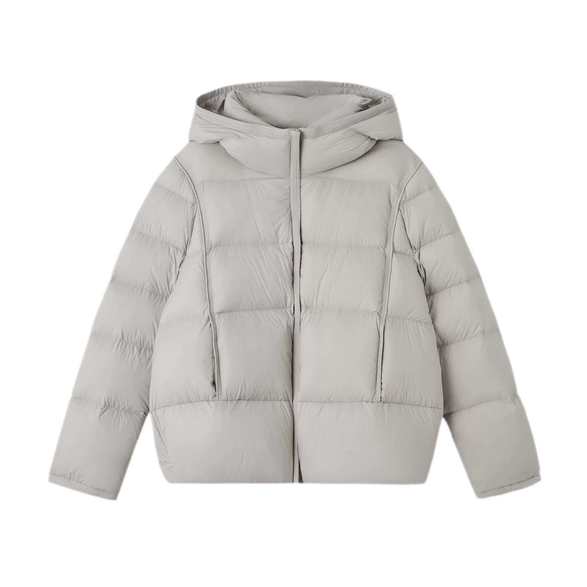 Nylon Cloud-Puff Hooded Down Jacket