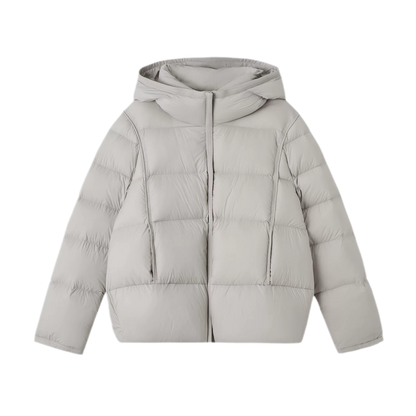 Nylon Cloud-Puff Hooded Down Jacket