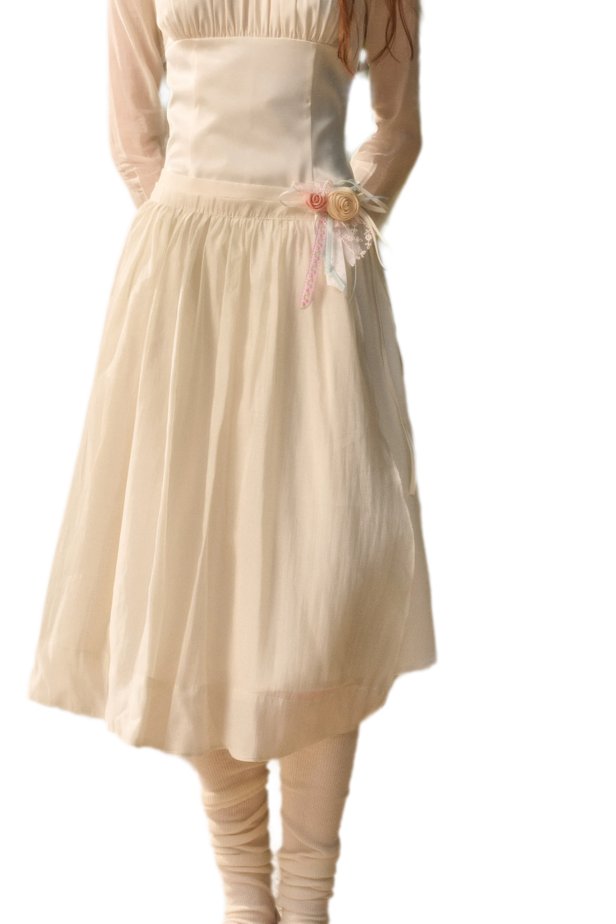 Satin Tencel Vintage Collar Dress