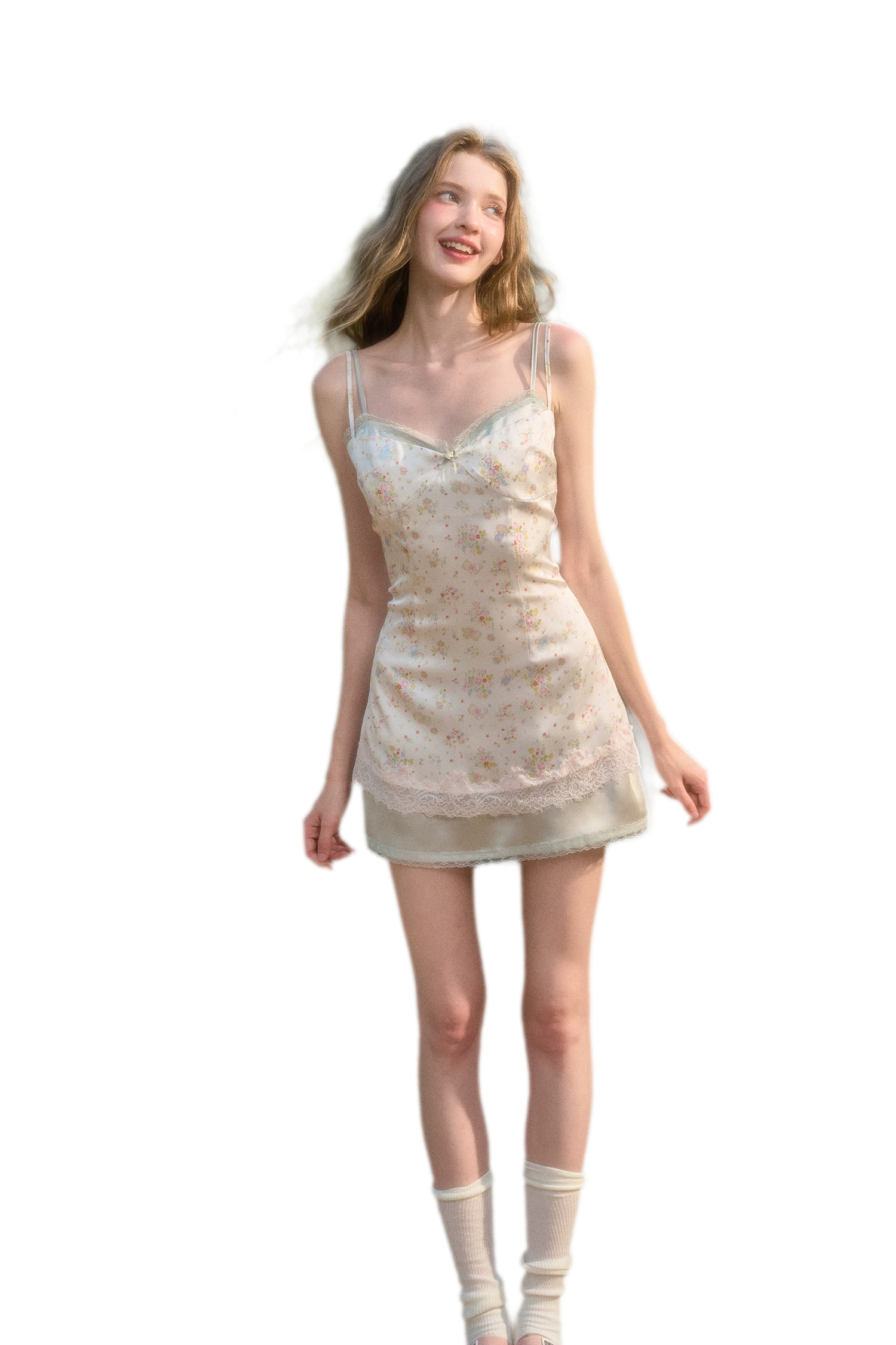 Satin Print Mini Dress