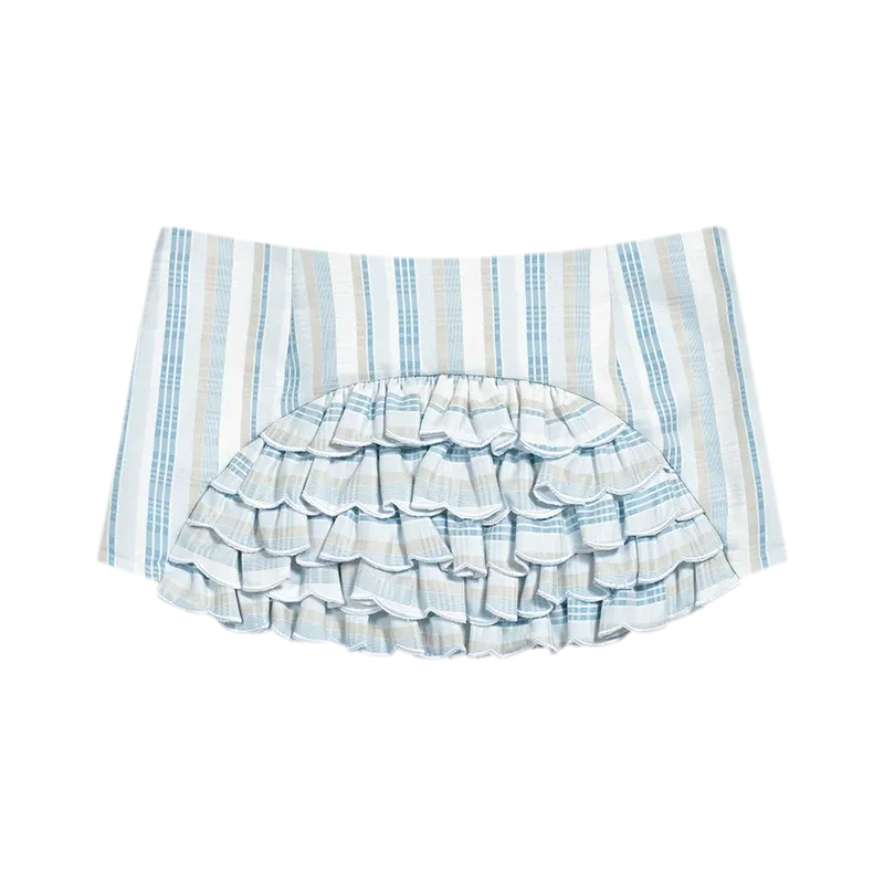 Ruffled Low-Rise Mini Skort