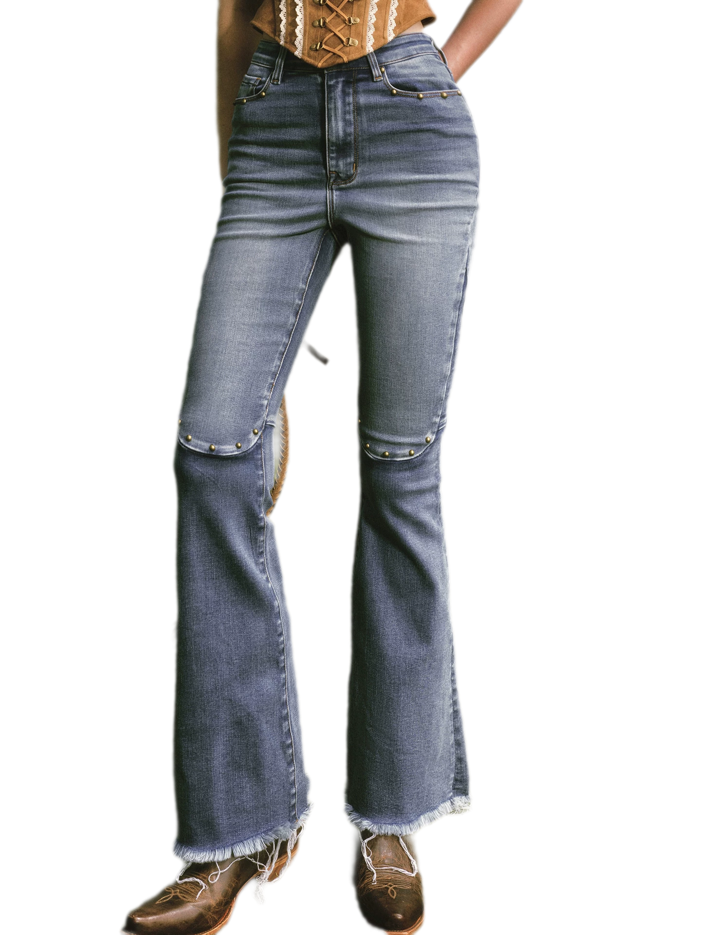 Suede Corset Denim Set