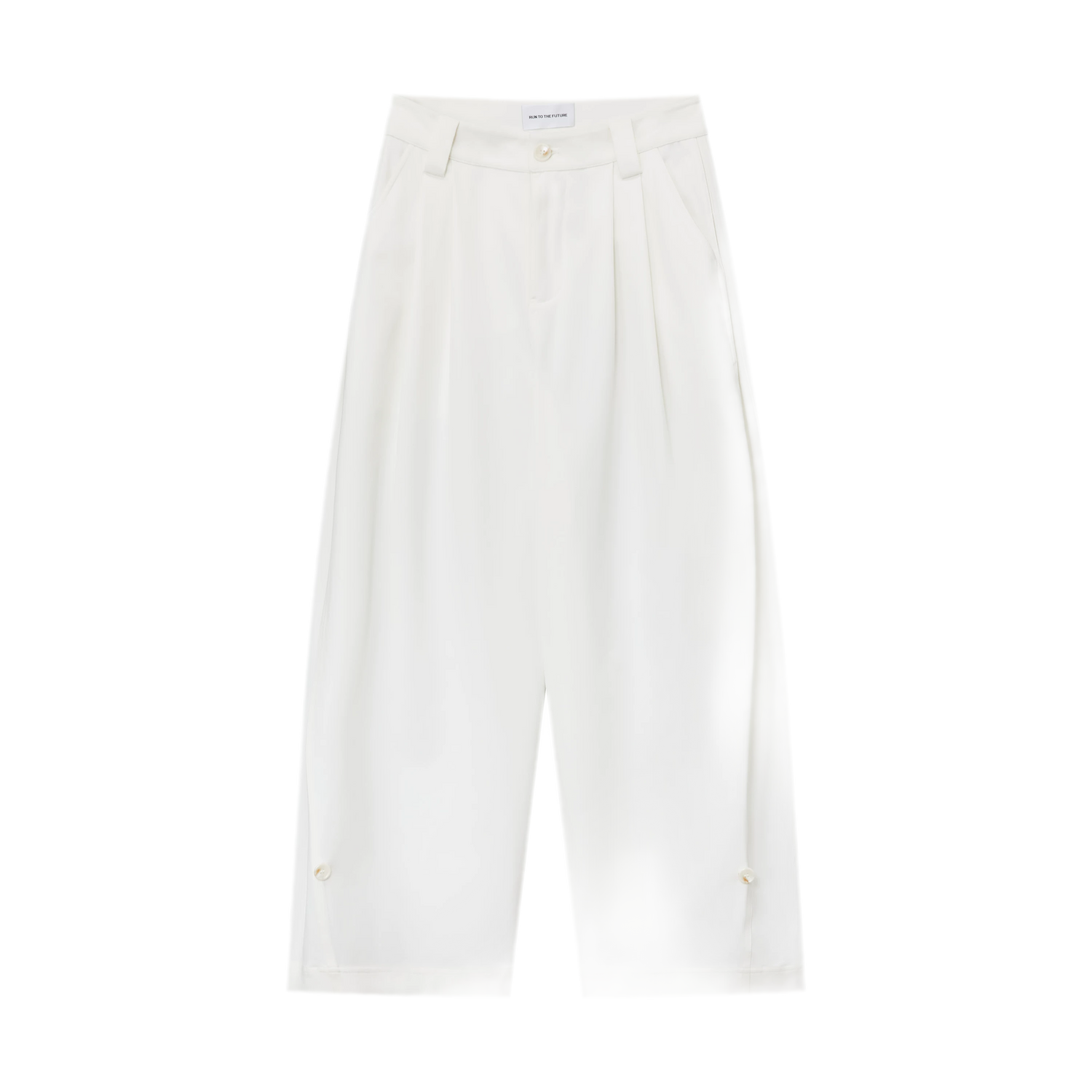 Double Pleat Wide-Leg Suit Pants