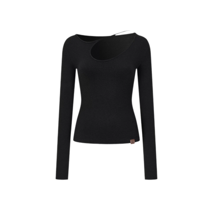 Lyocell Asymmetric Cutout Top