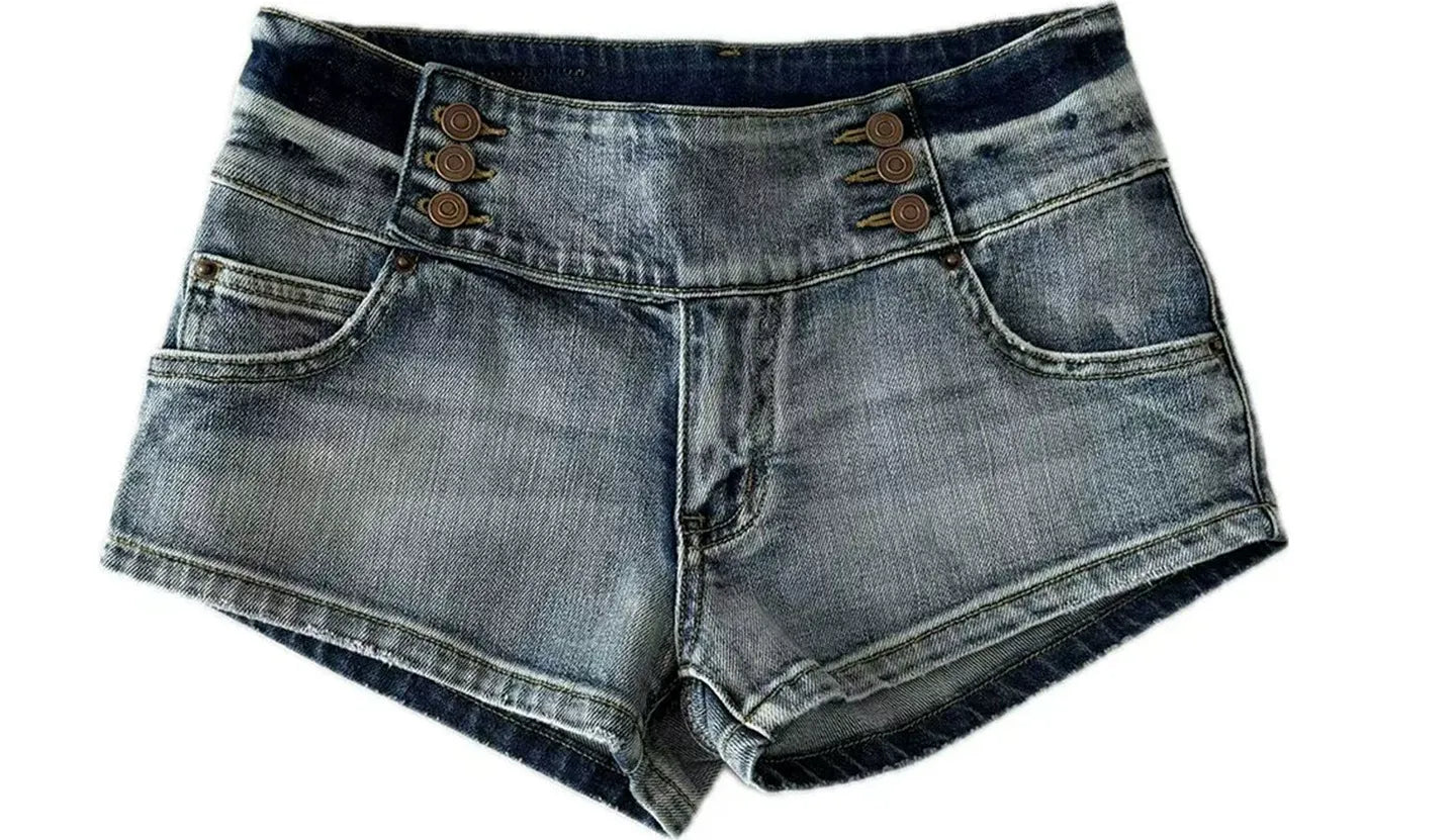 Y2K Low-Rise Denim Shorts